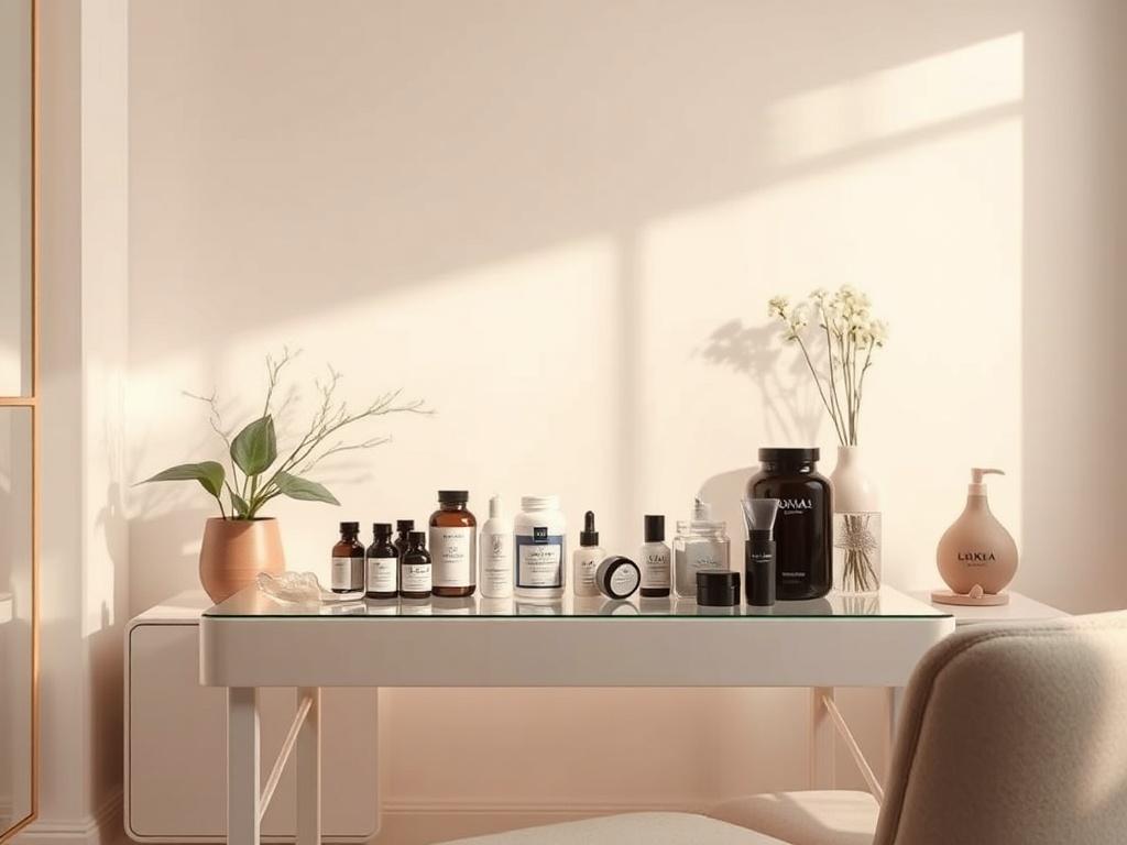 A serene and inviting beauty consultation room with soft, natural