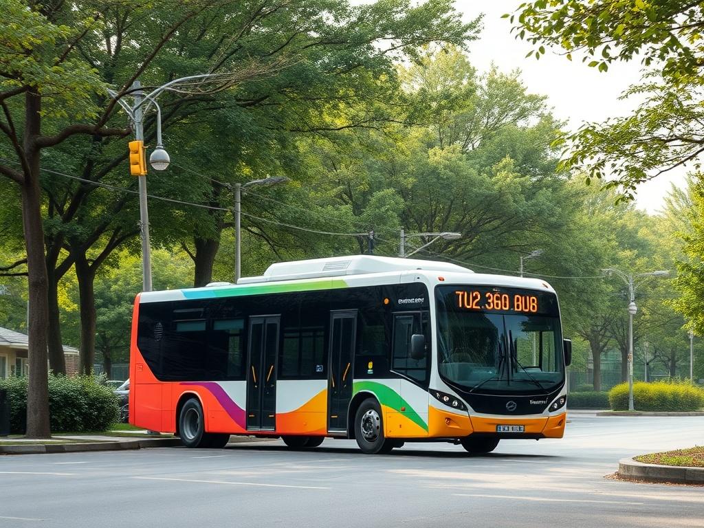 A high resolution image of a modern transportation bus on