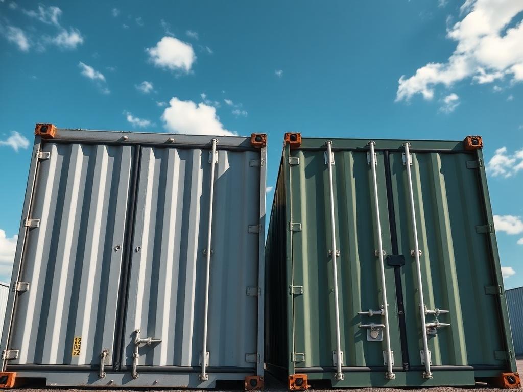 A close up shot of both a standard height and