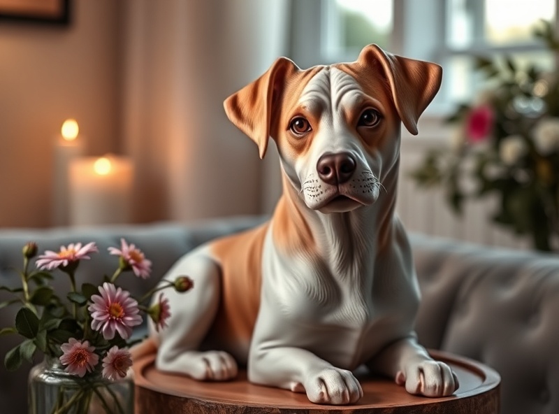 Pet memorial silicone portrait of dog