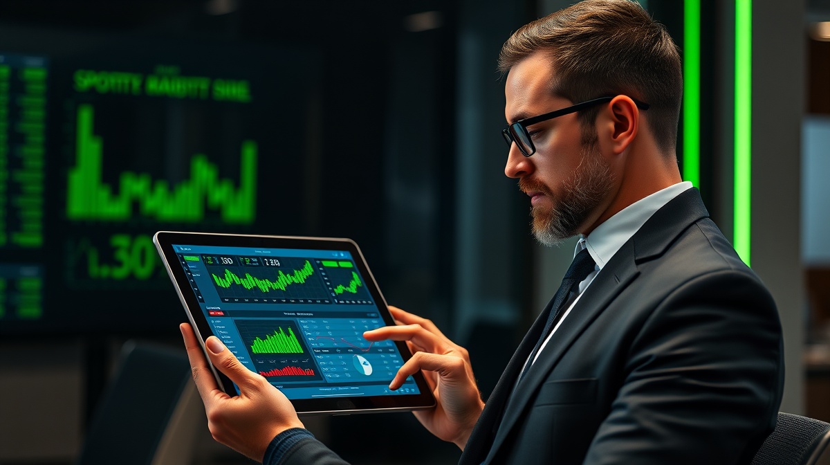 Analysis of betting odds on a tablet