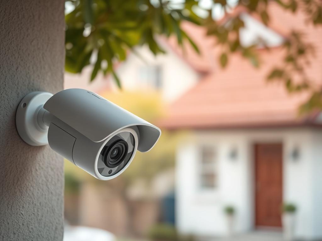 A close up shot of a high definition security camera