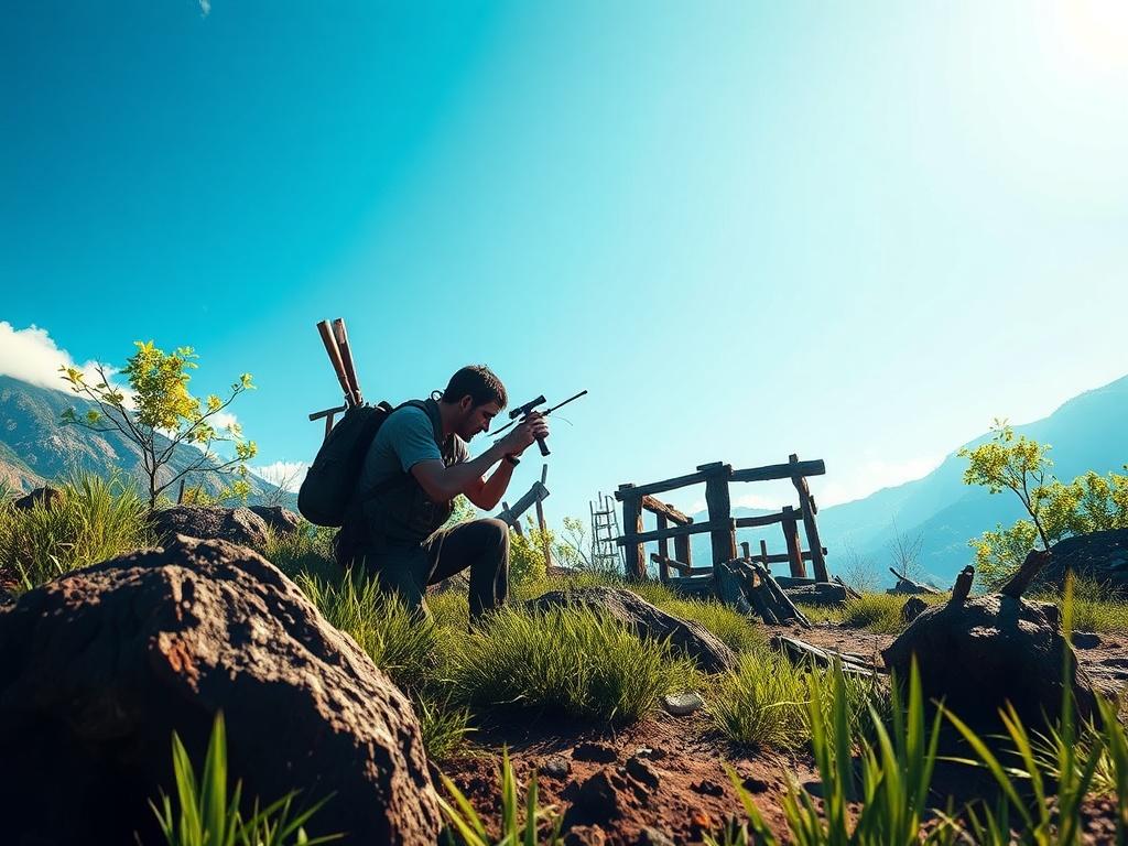 A vibrant and engaging image showcasing a player in a