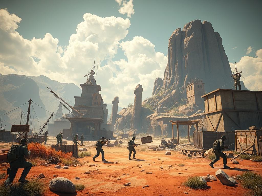 A high resolution, photorealistic image of a vibrant gaming server