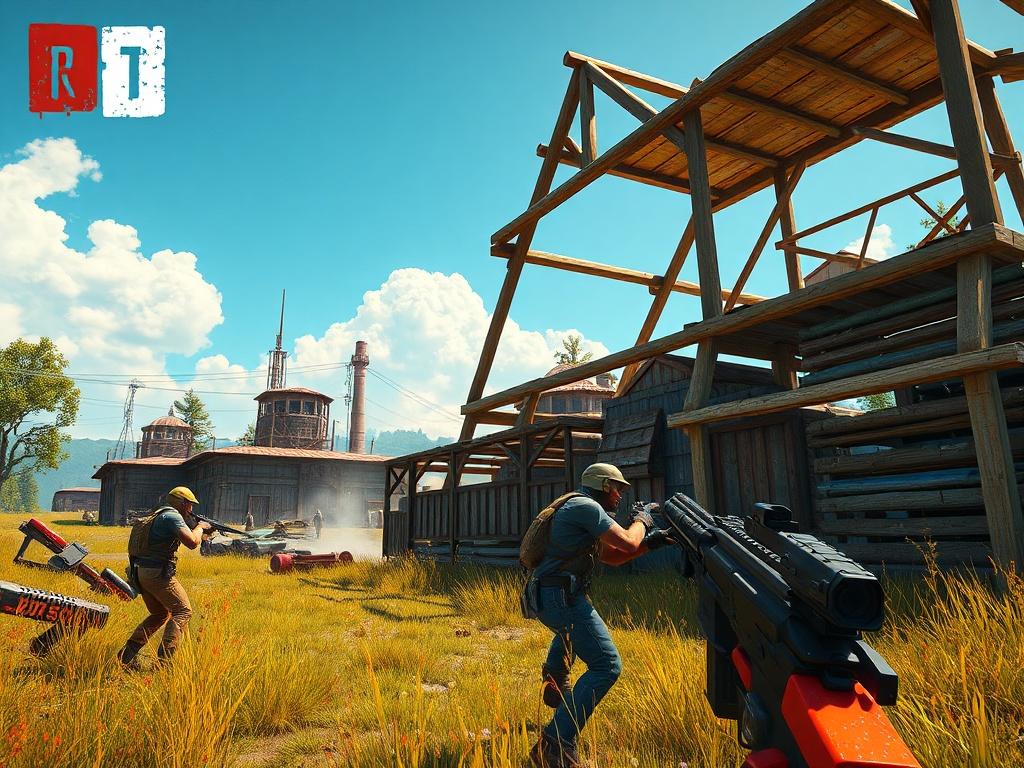 A high resolution, photorealistic image showcasing a vibrant in game