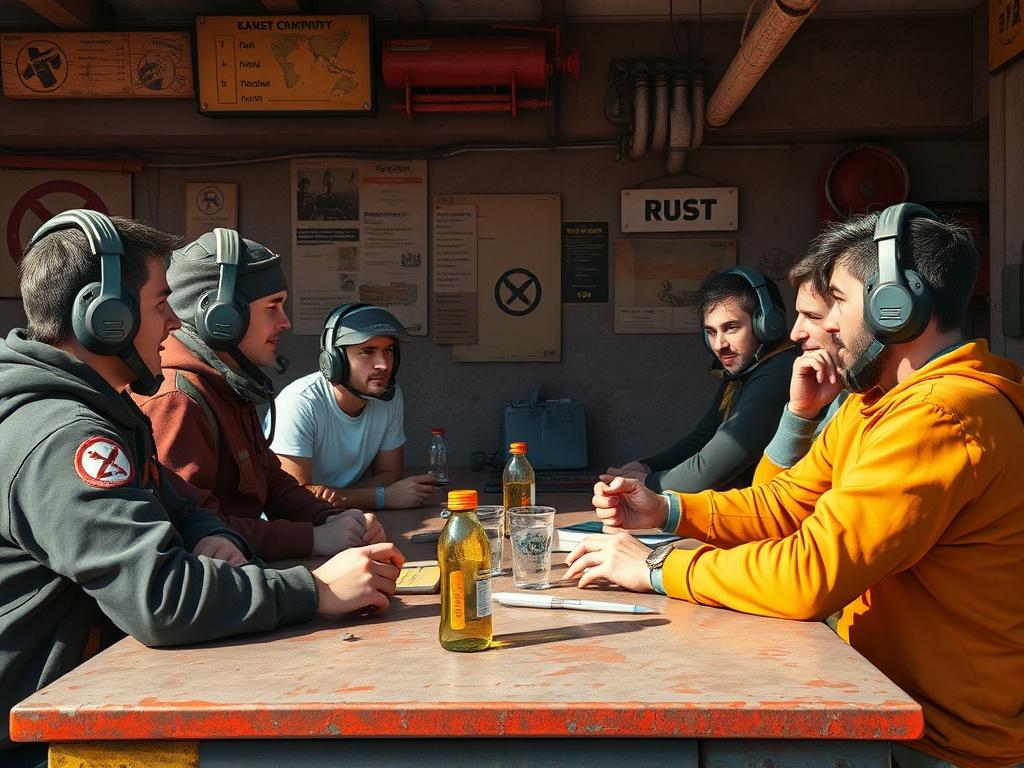 A lively community chat scene with players interacting and sharing