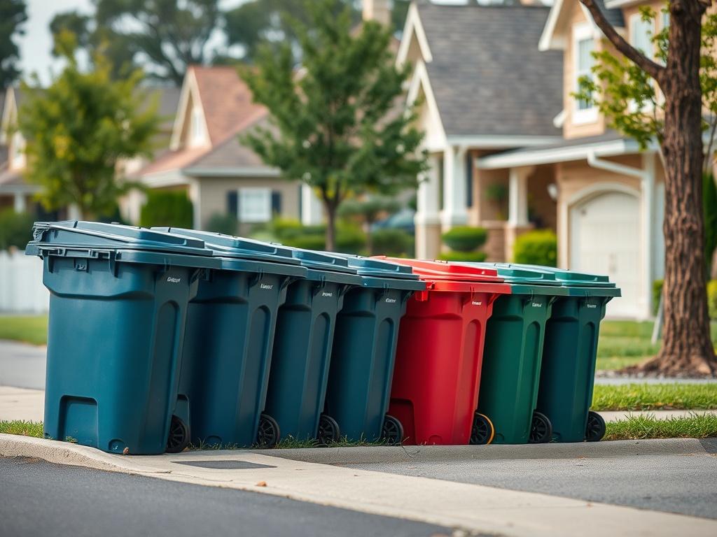 A close up shot of a clean, organized neighborhood with