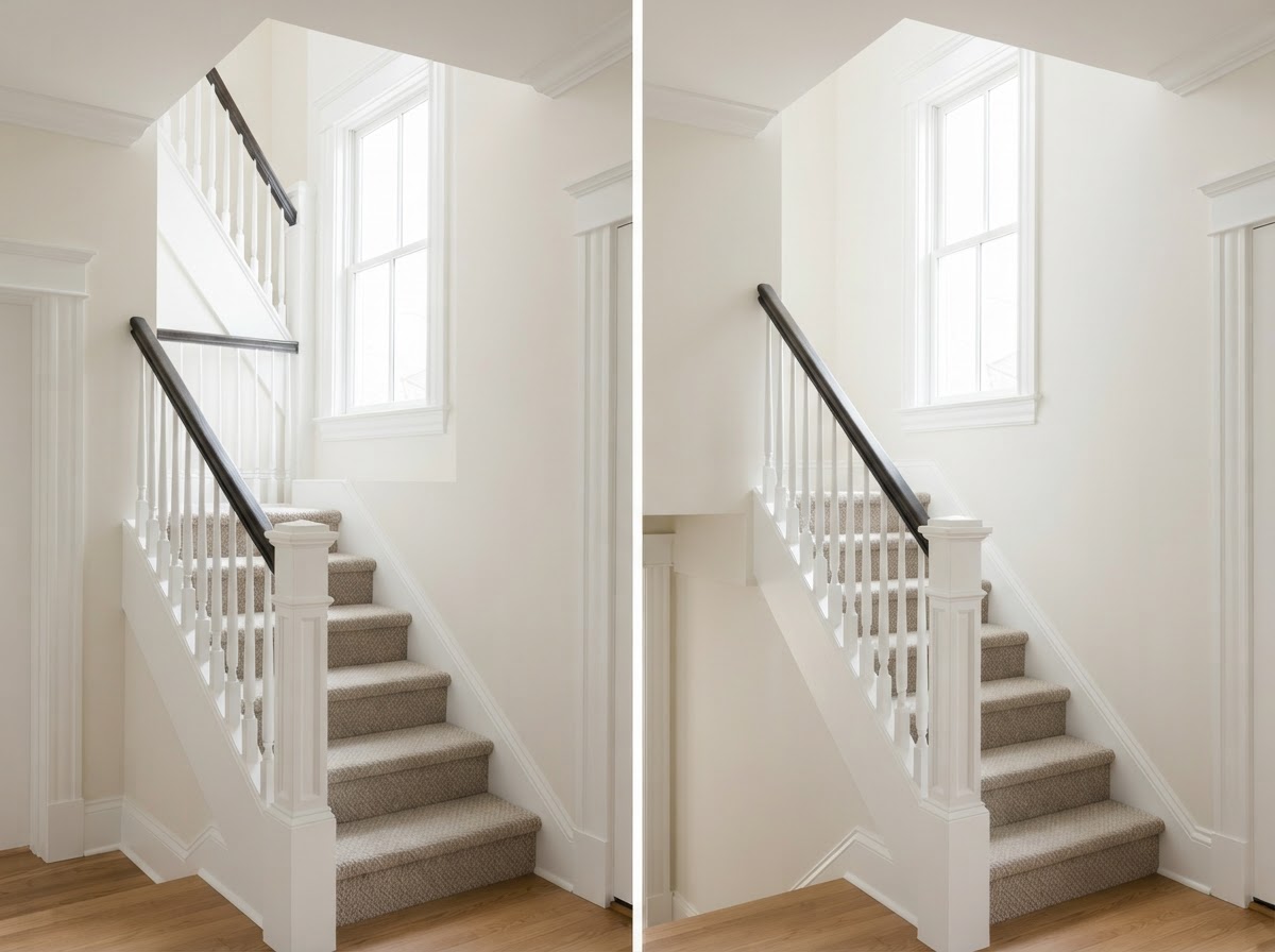 After: Stairwell and hall in Alabaster