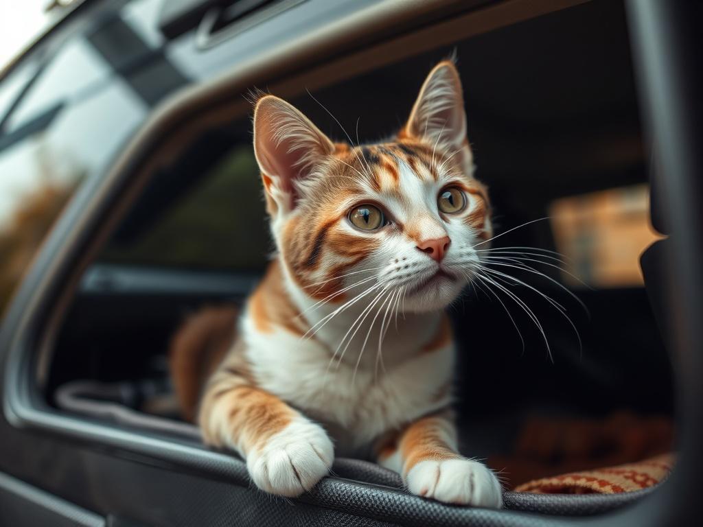 A close up of a relaxed cat lounging in a