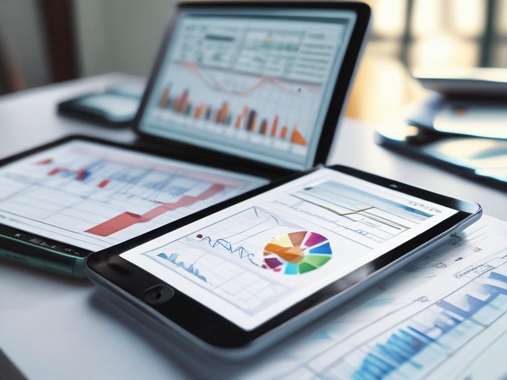 A close up shot of a modern financial analysis tool