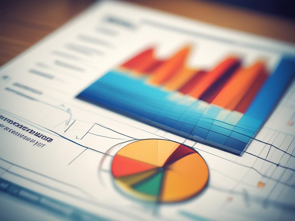 A hyper realistic close up of a financial report on
