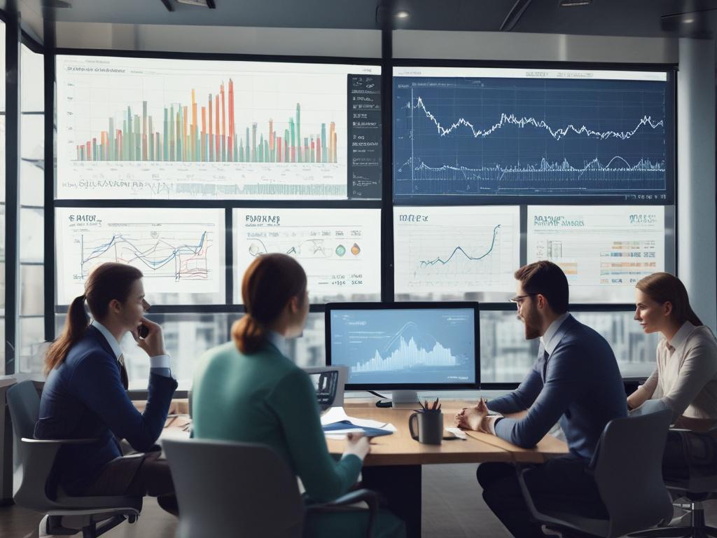 A realistic high resolution of a business meeting in an