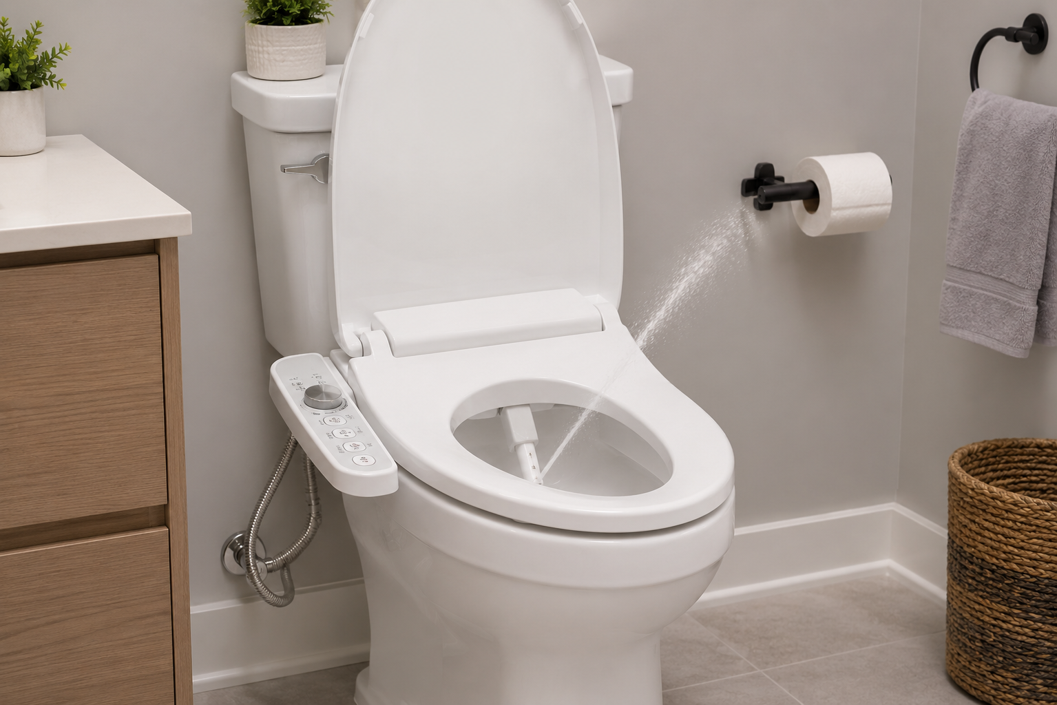 Modern bidet toilet seat system