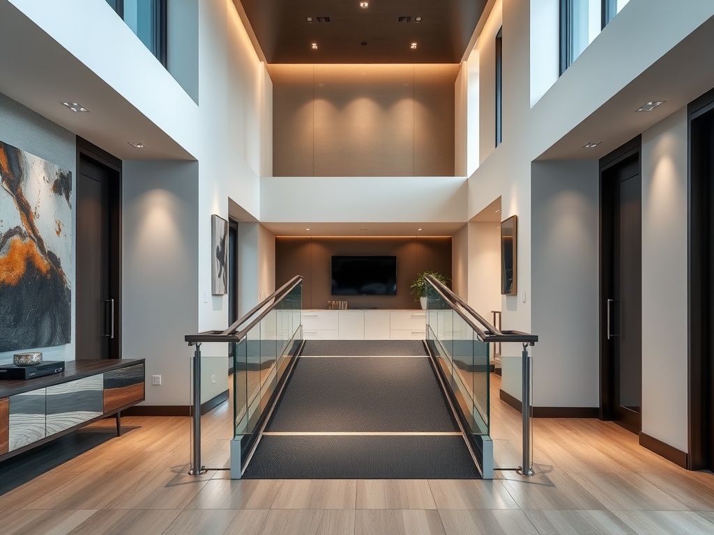 Indoor wheelchair accessible ramp