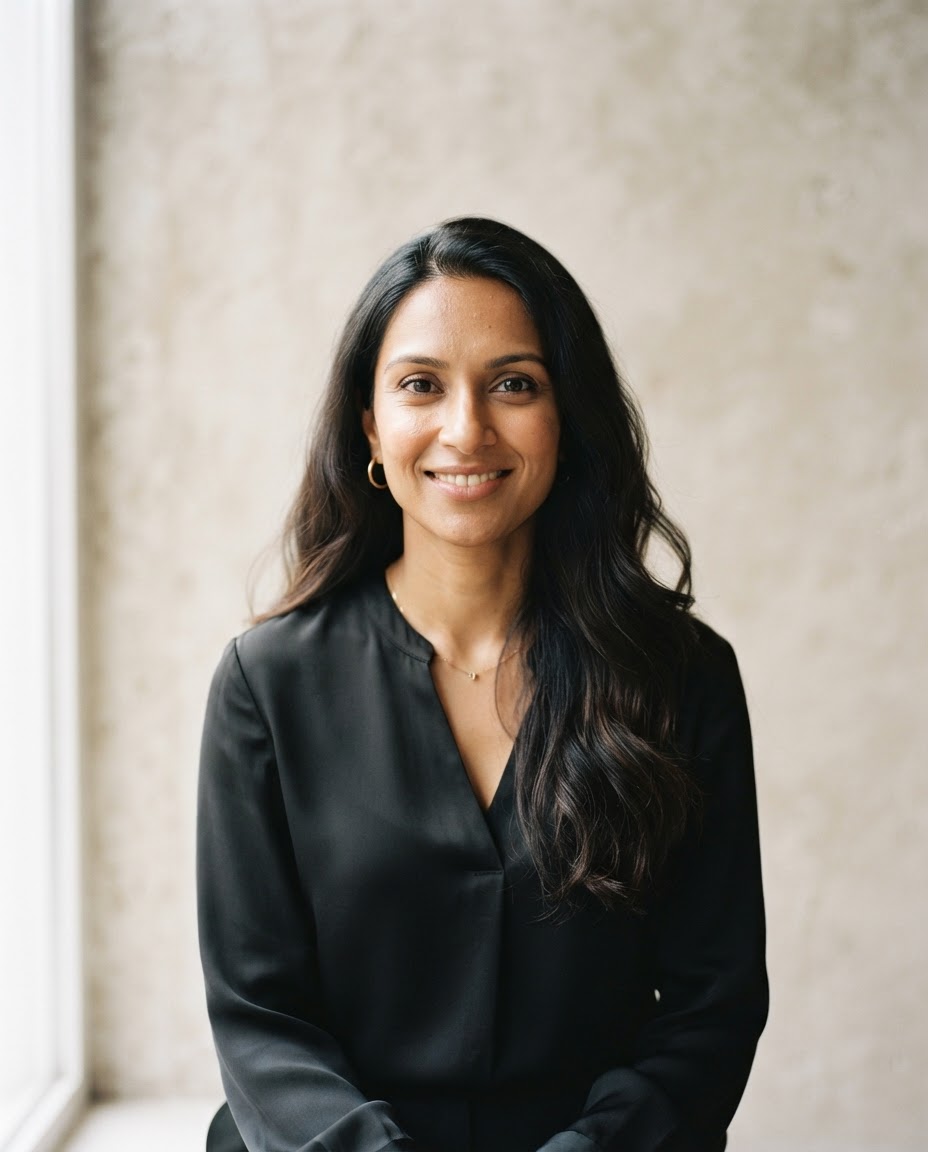 Priya Nanduri, lead software architect, in an editorial portrait with soft window light