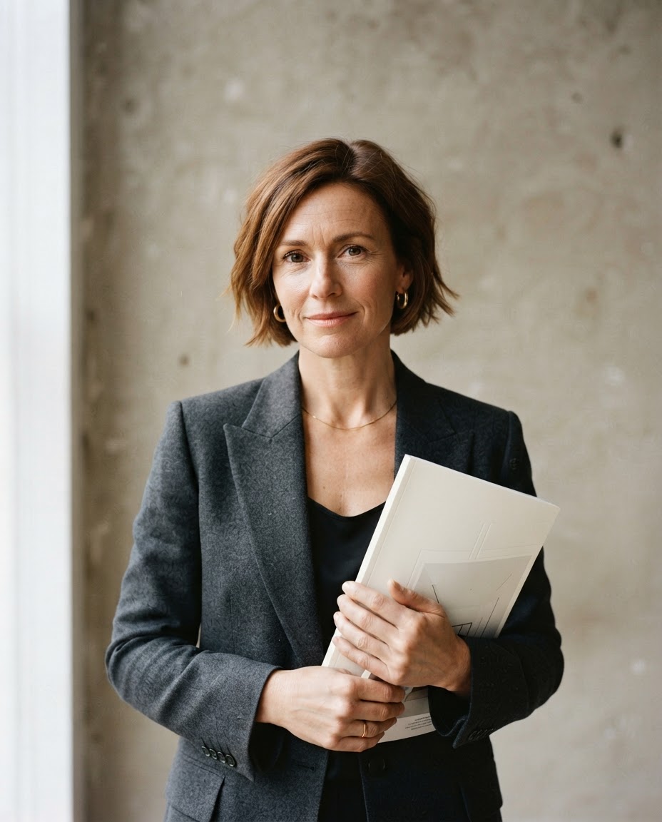 Amelia Ross, product operations director, in a confident portrait against a neutral backdrop