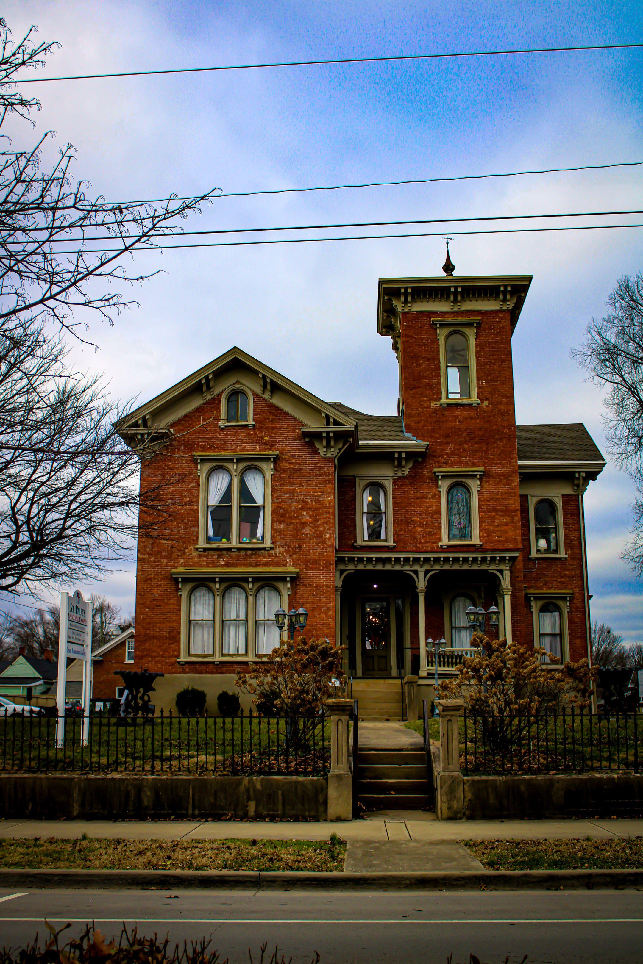 Charming historic brick mansion showcasing classic architecture in New Albany.