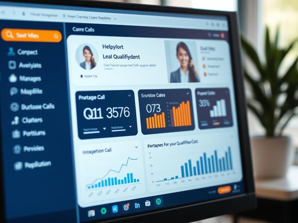 A close up shot of a virtual receptionist interface on