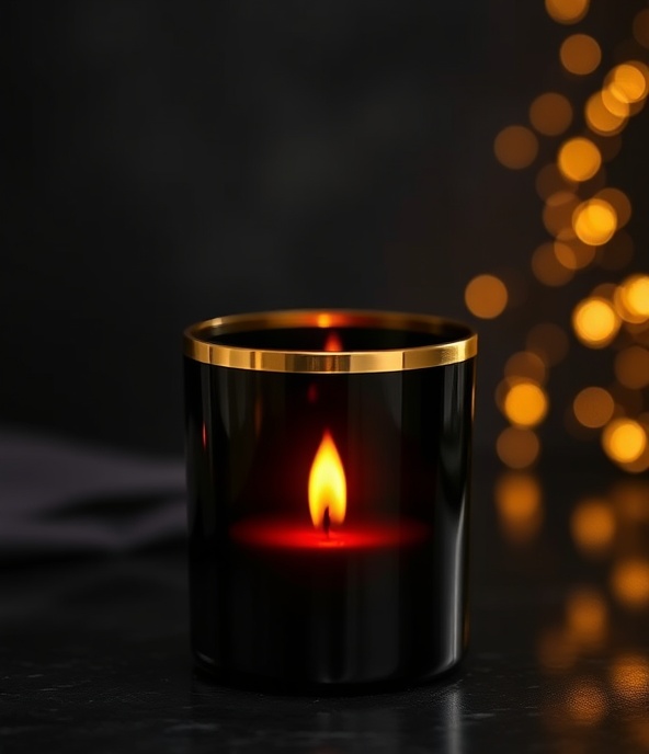 Midnight Obsidian candle — Black oud, vetiver & musk
