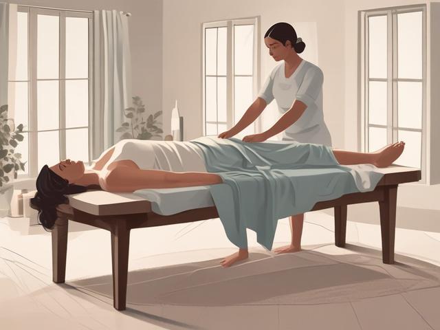 **Prompt for AI Image Generation:**

Create a high-quality illustration that captures the essence of "The Power of Soothing Touch Therapy." The composition should be simple and clear with a single, focused subject—a serene, compassionate therapist gently providing nurturing touch to a person on a comfortable massage table. 

The therapist, an individual with a warm and calming presence, should be depicted with a soft, empathetic expression, embodying trust and understanding. The person receiving the therapy