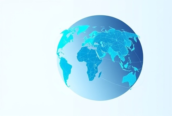 Global network visualization representing oil and gas brokerage connections