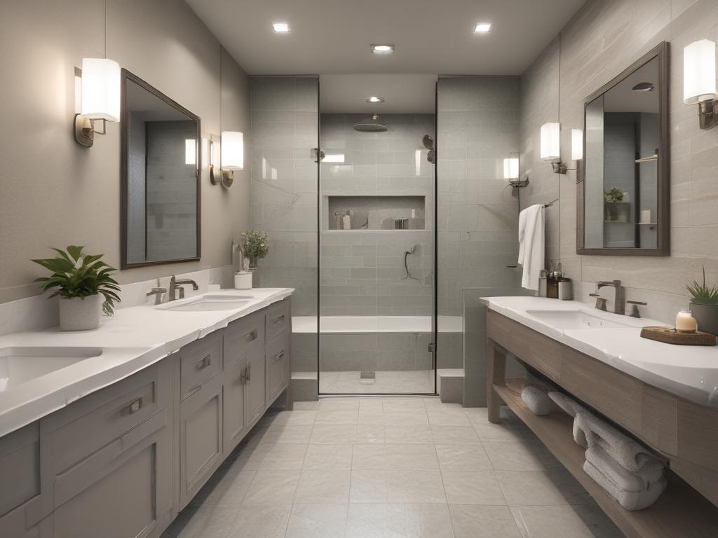 bathroom renovation, luxury design, tile work, modern fixtures, Colorado Springs