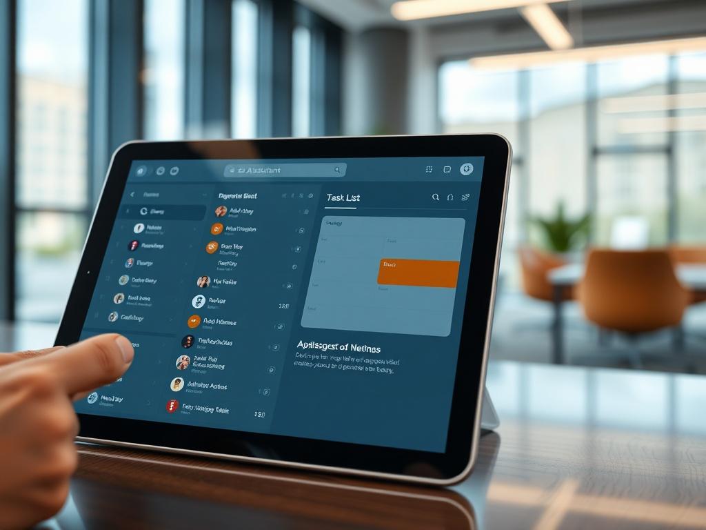 A close up shot of an AI Assistant application on