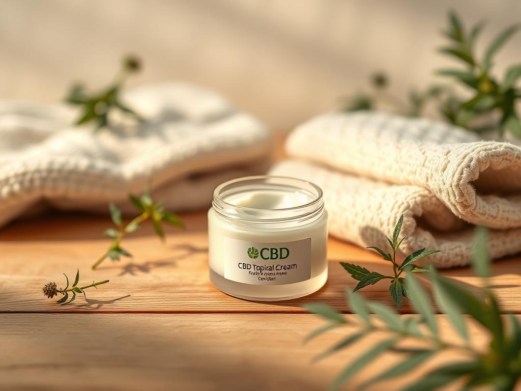A realistic high resolution of a jar of CBD topical