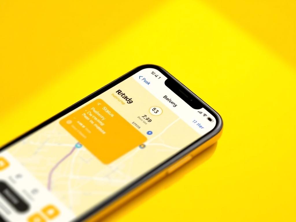 A close up of a smartphone displaying the ErrandPro tracking