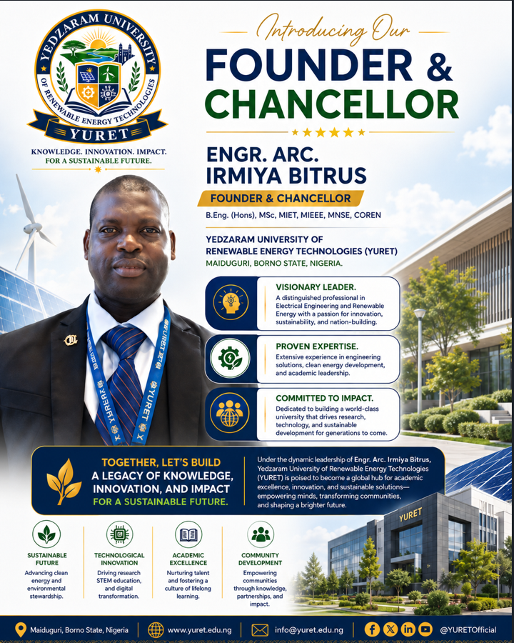 Engr. Arc. Irmiya Bitrus, Founder & Chancellor