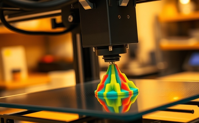Professional 3D printer in action printing a detailed prototype in warm workshop lighting