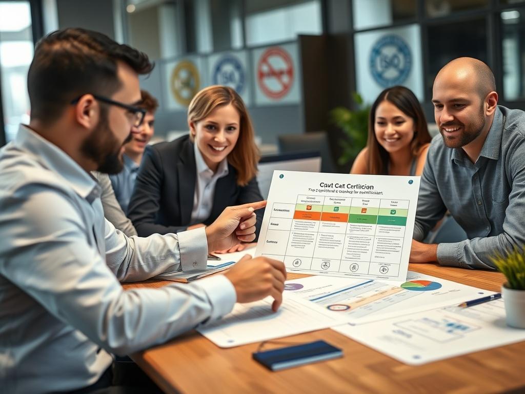 A consultant guiding a team through an ISO certification process,