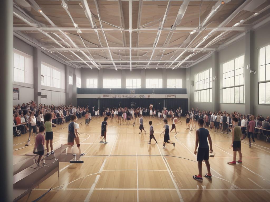 community events, gymnasium, local sports, concerts