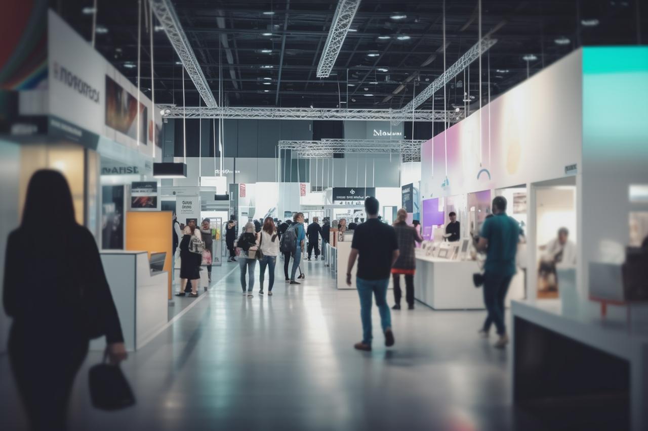 vecteezy_busy-trade-fair-with-a-sea-of-booths-and-blurry-business-people_24071354.jpg<br/> Image by Artefacti<a href="https://www.vecteezy.com/free-photos/trade-show">Trade Show Stock photos by Vecteezy</a>