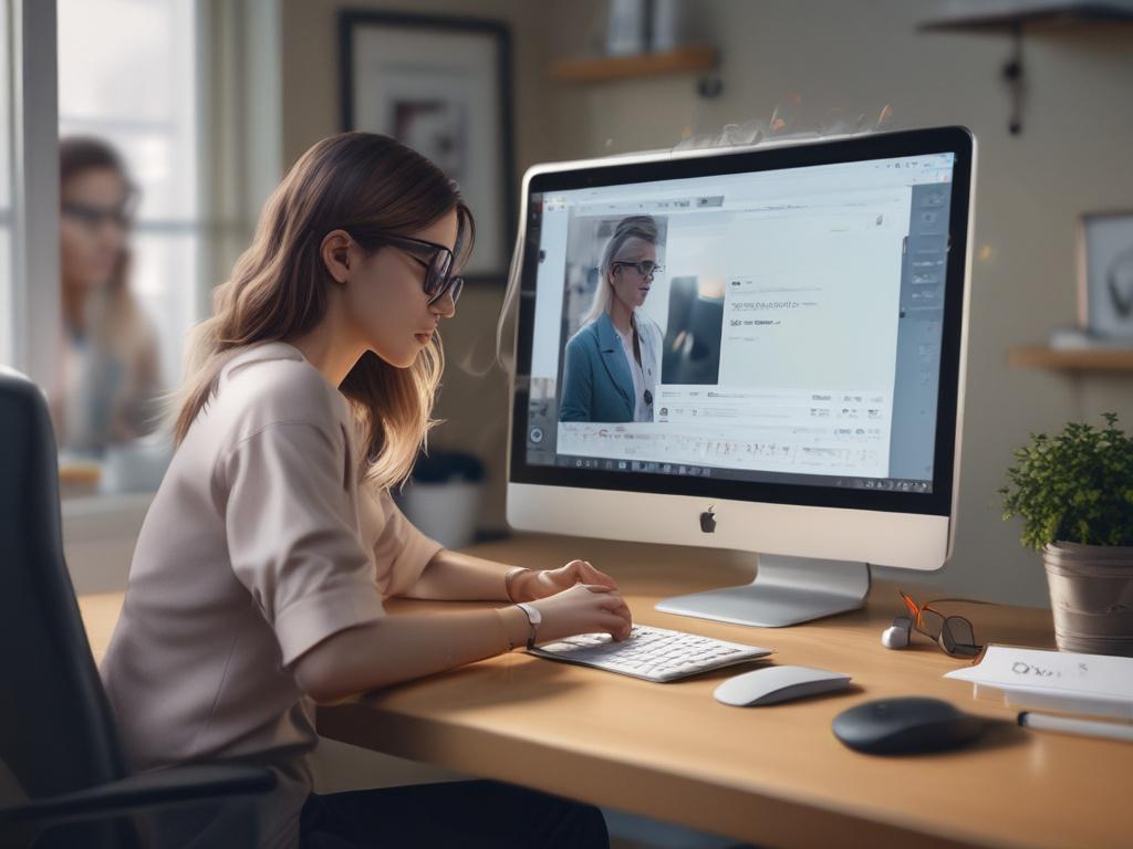 a close up shot of a virtual assistant managing an