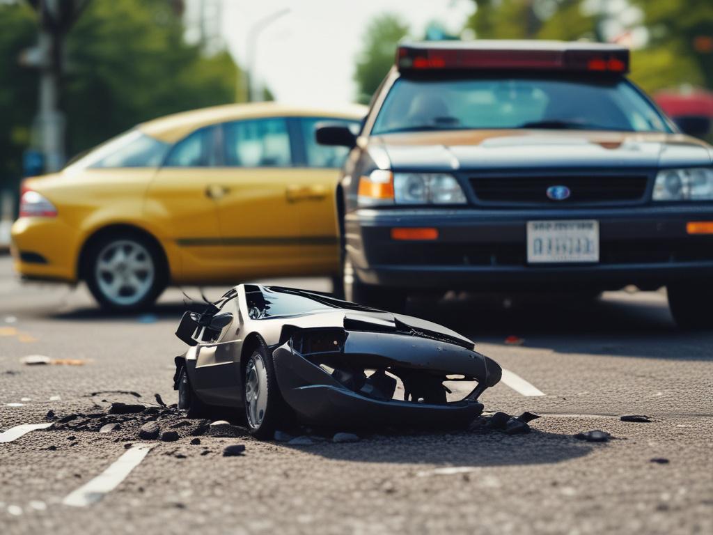 **Image Generation Prompt:**

Create a hyper-realistic high-resolution photo capturing the essence of a car accident scene that emphasizes the importance of seeking legal assistance after such an event. The composition should feature a solitary figure, a worried individual in their 30s, standing beside a damaged car on the side of a road. The expression on their face conveys concern and anxiety, symbolizing the stress of navigating a car accident claim without an attorney.

In the background, include hints 