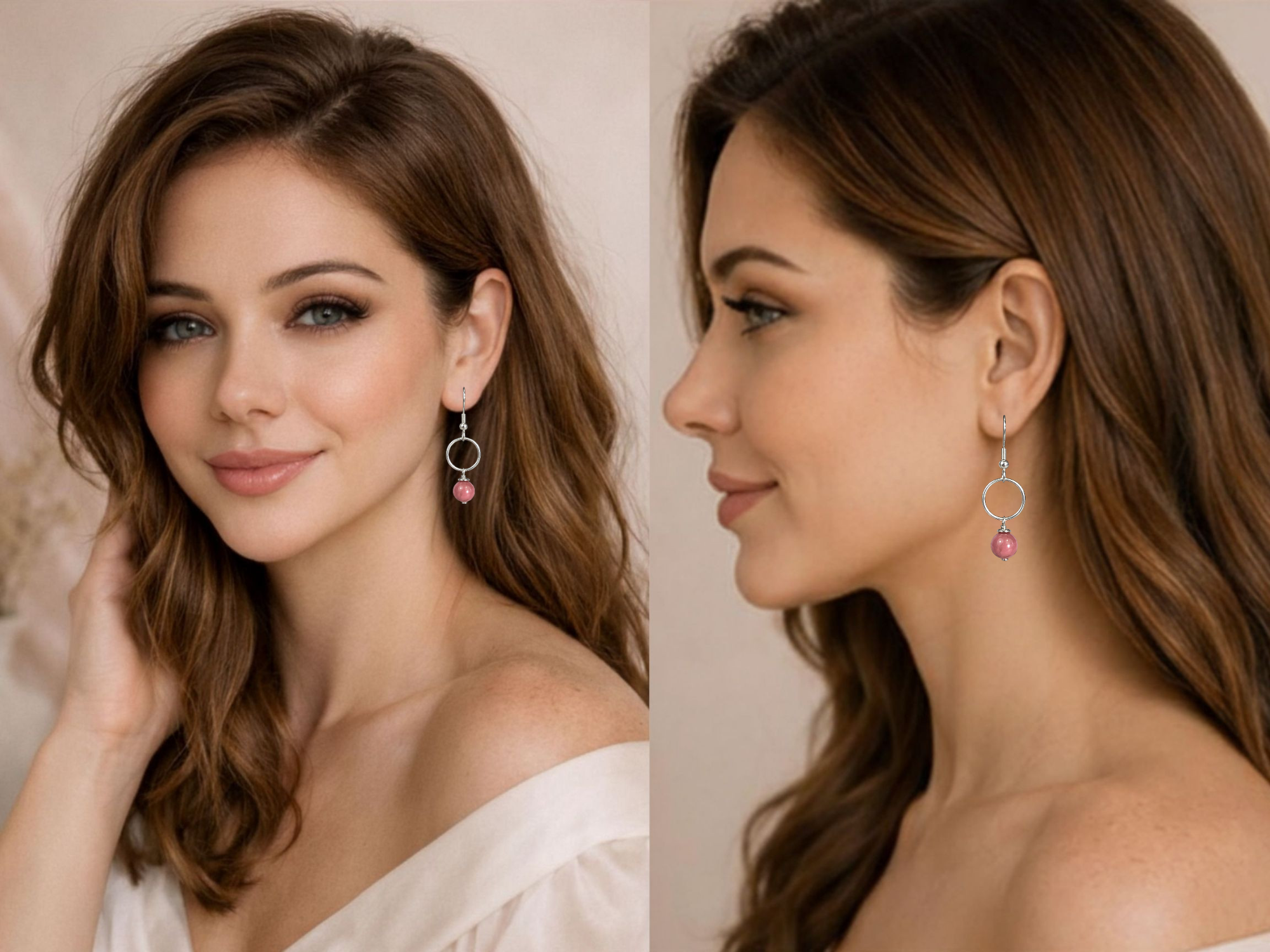 Blush Halo Earrings