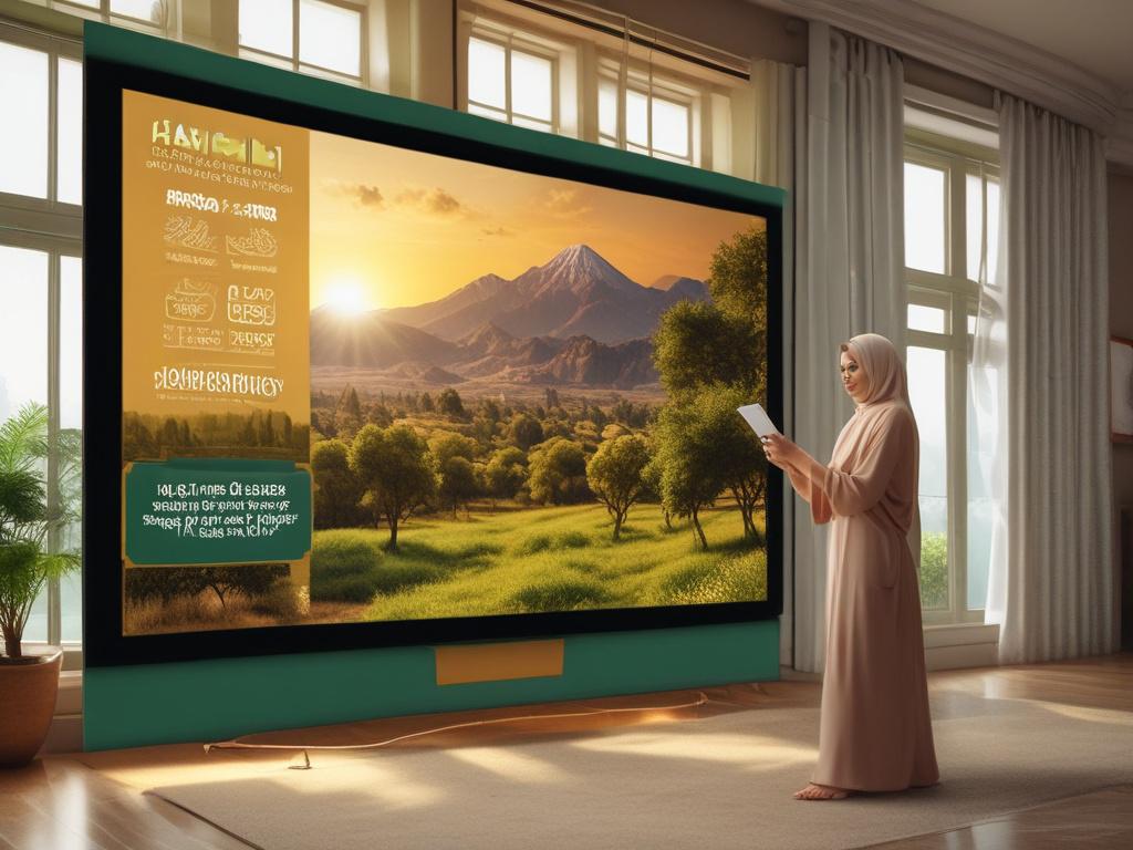 A high resolution of a marketing professional presenting a digital