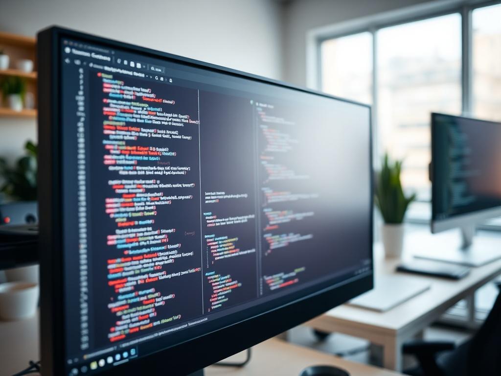 A close up of a computer screen displaying a modern