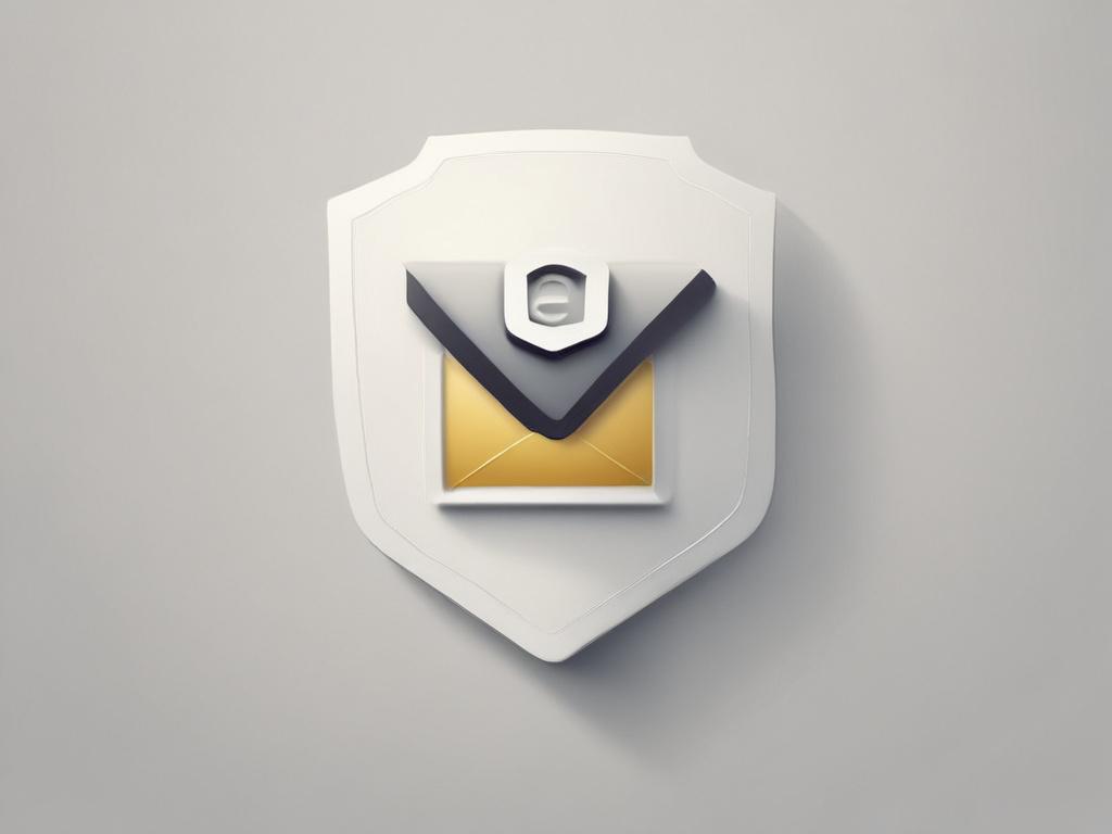 A clean and minimalistic representation of email security, featuring a single high-resolution image of a secure email icon with a shield overlay. The background should be simple, light-colored to emphasize the icon, with clean lines and plenty of negative space. The icon should be vibrant in green (rgb(50, 170, 39)) to reflect the brand's identity.