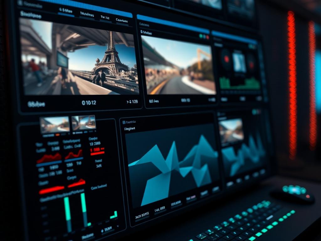 A close up shot of a sophisticated video automation dashboard