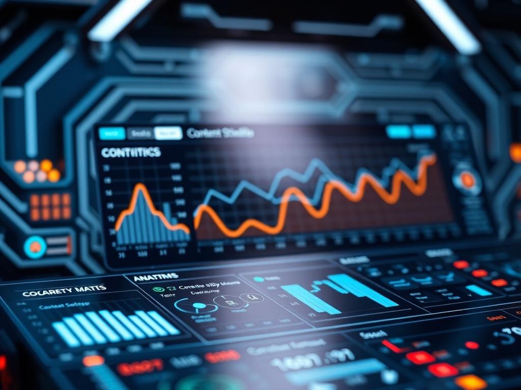 A hyper realistic close up of a futuristic digital dashboard