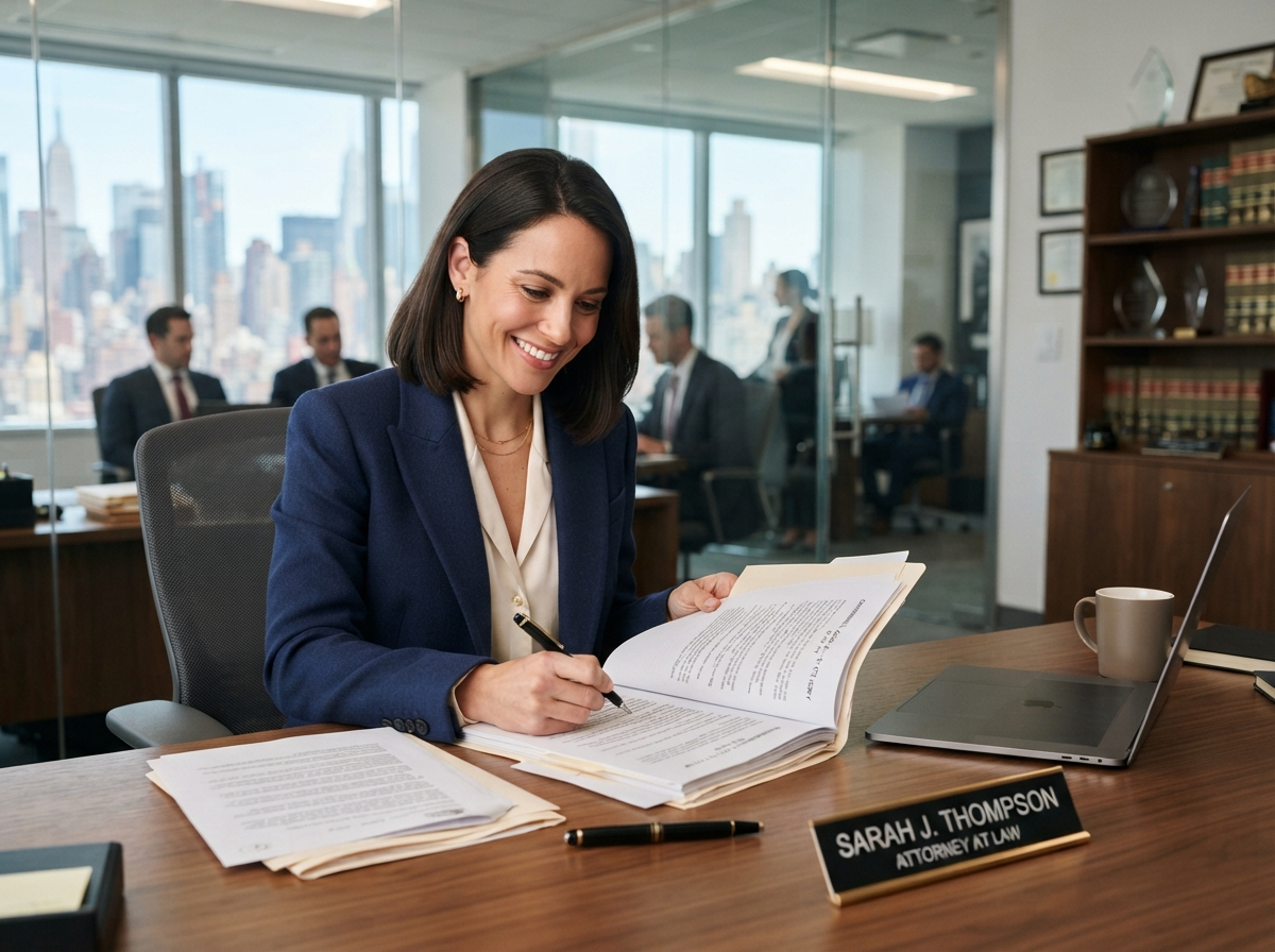 Professional attorney using our service