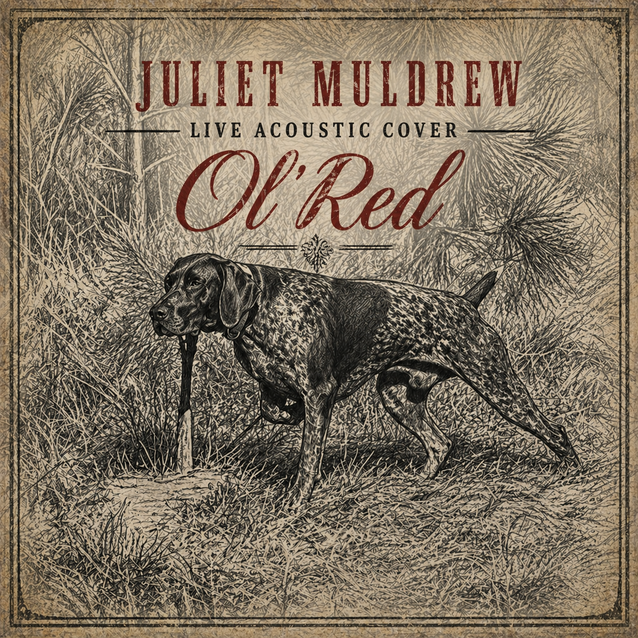 Ol' Red single artwork by Juliet Muldrew