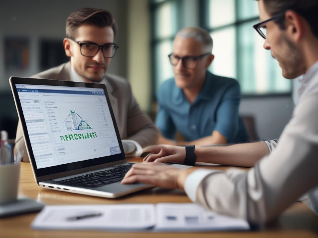 A high resolution close up of a financial advisor showing