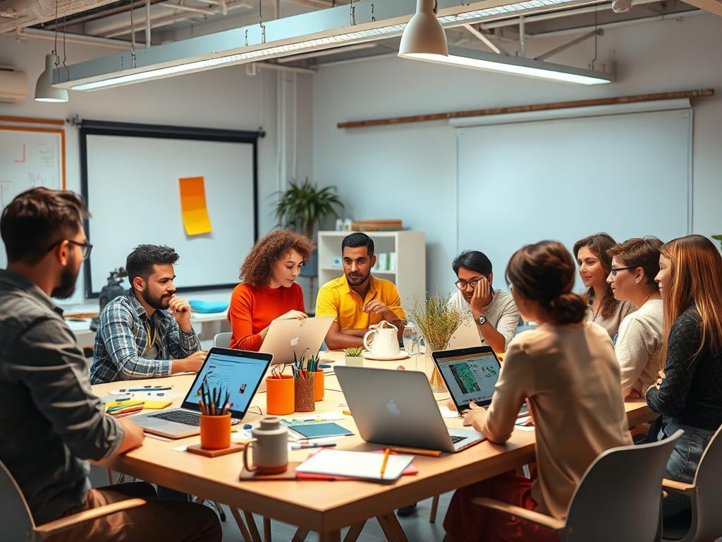 A high resolution image showing a diverse group of people