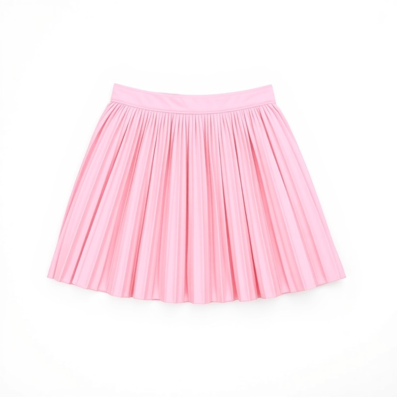 Pink Pleated Mini Skirt