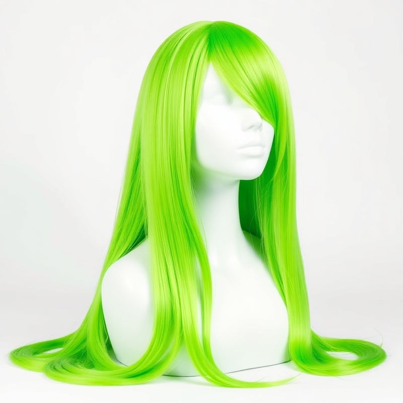 Long Neon Green Wig