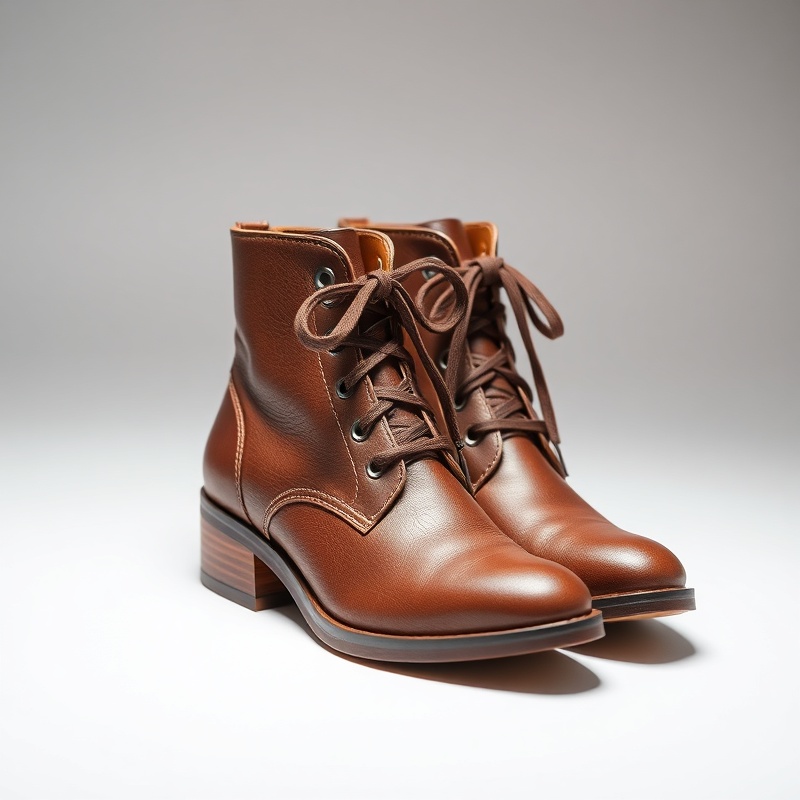 Brown Leather Ankle Boots