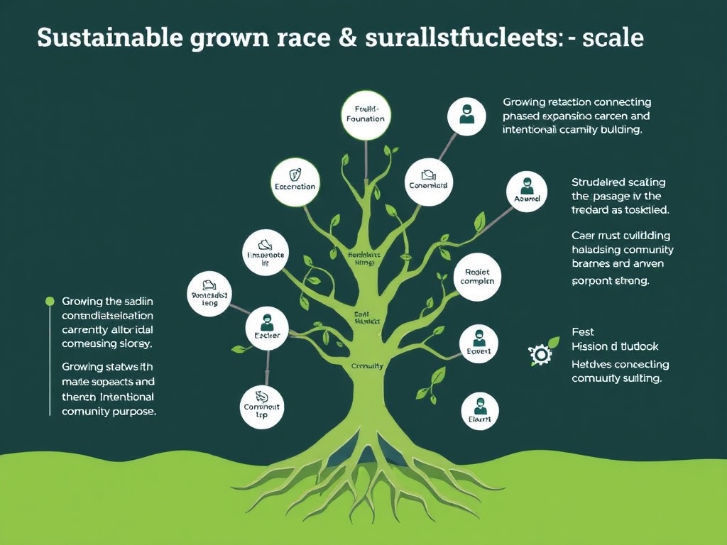 Sustainable growth network and structured community building